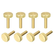 Knurled Thumb Screws, M4x16mm Flat Brass Bolts Grip Knobs Fasteners 8Pcs