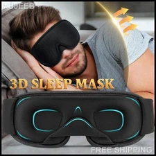 3D Travel Silk Eye Mask Sleeping Soft Padded Shade Cover Rest Relax Blindfold