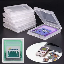 5 Pcs Clear Cartridge Cases For Nintendo Game Boy, GBC Games Dust Covers Case