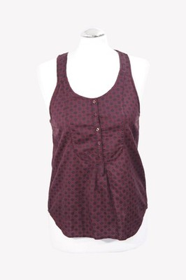 Jack Wills Damen Oberteil Gr. 34 (US 4) Bordeaux Bluse Blouse Top Ärmellos