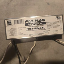 NEW FULHAM FHS2-UNV-36L HOTSPOT EMERGENCY LED DRIVER WITH FHSBATLL3-1.5 BATTERY