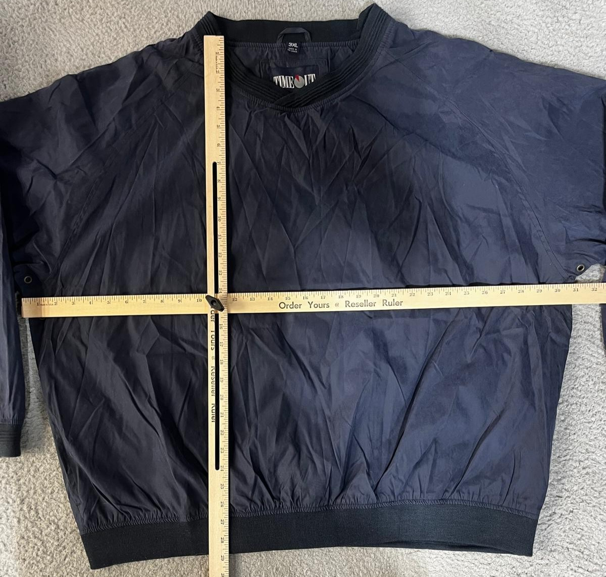 Timeout Windbreaker Pullover Jacket Blue 3XL Mesh… - image 2