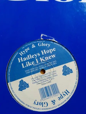 Hadleys Hope Like I Knew Vinyl Single 12inch Hype & Glory Records