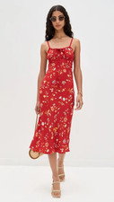 New Women's Reformation Camira Beautiful Floral Midi Dress Multi 0