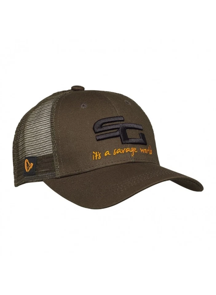 Savage Gear SG4 Cap Olive Green – verstellbare Sonnenhut mit gesticktem Logo - Bild 1 von 1