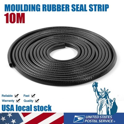 10m Black Rubber U-Shape Sealing Strip u-shaped Edging Trim For Chevrolet Honda
