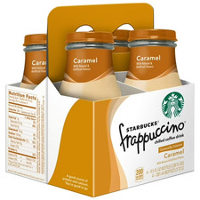 Starbucks Frappuccino Chilled Coffee Drink, Caramel, 4 Count, 9.5 fl oz Bottles