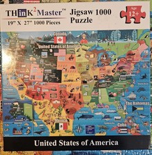 Think2Master United States Map 1000 Piece Jigsaw Puzzle complete