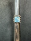 10g VTG Sterling Silver 925 Larimar Ring Size 7 Jewelry Lot U