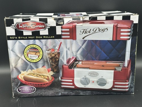 Nuevo en caja Nostalgia Electrics Retro Series 50’s Style Hot Dog Roller RHD-400 - Imagen 2 de 9