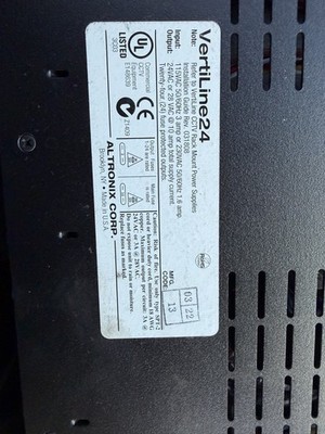 Vertiline24 cctv rack mount power supply