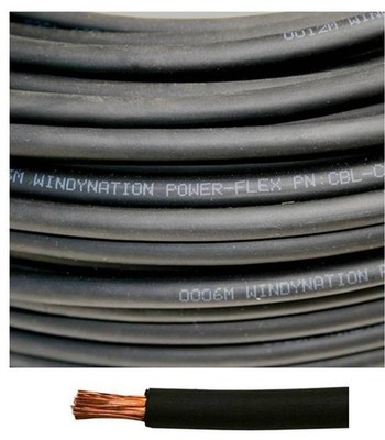 4 Gauge 4 Awg 10 Feet Black Welding Battery Pure Copper Flexible Cable Wire Car