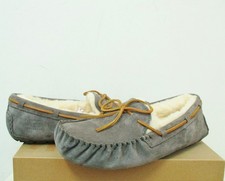 UGG Australia Women's DAKOTA Slippers Shoes 11US PEWTER Grey Suede NWB 110 MSRP