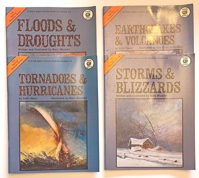Natural Disaster Series Activity Books Floods Storms Tornadoes Earthquakes Lot