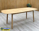 Furniture Village Stockholm Large Extending Dining Table Light Oak 160 - 200 cm