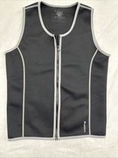 SaunaFX Sauna Vest Men Black Gray Neoprene Full Zip Slimming Activewear