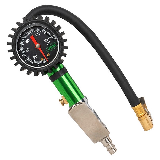 JBM 53449 Pistola Compressore per Gonfiaggio Pneumatici con Manometro Analogico