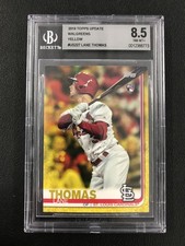 BGS 8.5 2019 Topps Update Walgreens Yellow #US227 Lane Thomas St. Lous Cardinals