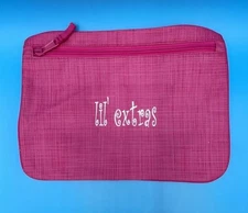 Thirty One Pocket-A-Tote Pink Zippered Lil’ Extras pouch bag for tote
