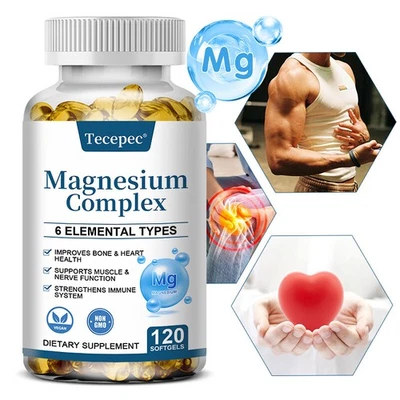 TECEPEC Magnesium Komplex 500mg - 6 Elementartypen - Knochen, Herz, Immununterstützung