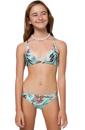 NEW Oneill Girls “Lani” Knot 2 piece swim set in turquoise -Size 10 - Picture 8 of 10