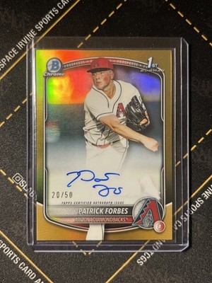 2025 Bowman Draft Patrick Forbes 1st Chrome Auto True Gold Refractor /50