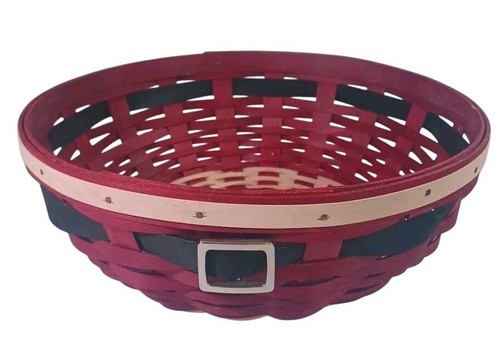 Rare 11.5" Longaberger Santa Buckle Belly Serving Basket Christmas Holiday
