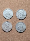 4x Franklin Half Dollars 90% Silver Lot – All Different Dates (1949 Included)