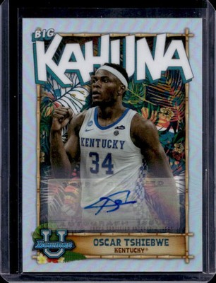 Oscar Tshiebwe 2022-23 Bowman University Chrome Big Kahuna Auto Card /150 TBK-18