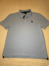 U.S. Polo Assn. Kids Light Blue Polo Shirt Size XL 14-16 Short Sleeve