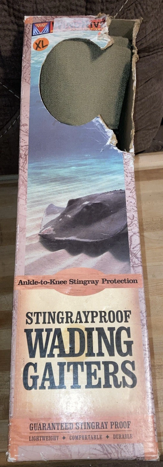 WIND RIVER Stingray Proof Wading Gaiters Ankle To Knee Protection Sz XL Fast Shp