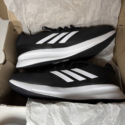 NEW IN BOX Men's Adidas Runfalcon 5 Wide Running Shoes Black/White Sz 13