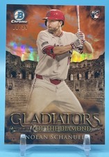 2024 Bowman Chrome Nolan Schanuel Gladiators of Diamond RC Orange Refractor 1/25