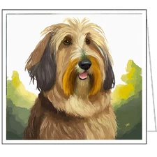 Majestic Bergamasco Shepherd Fine Art Notecards - Set of Six - 5¼ x 5¼ Inches