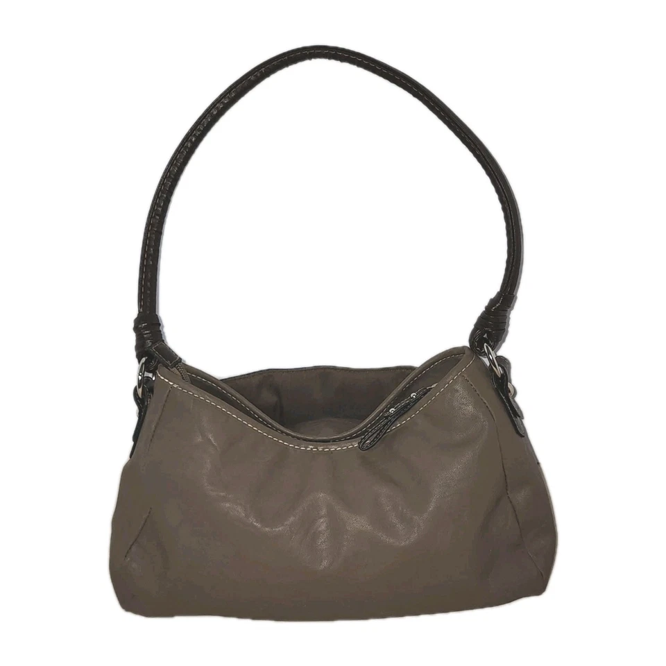 Bolso de Hombro Rosetti 1994 De Colección Cuero Sintético Marrón Hobo Cartera, Taupe y Chocolate Foto 2 de 4
