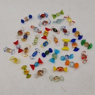 Sujeetec 34pcs Handmade Various Glass Sweets Lrg & Round (#H1/10)