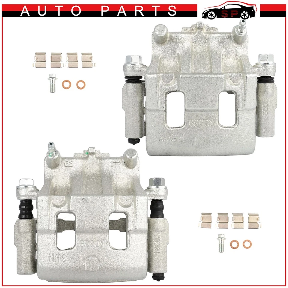 Pair For 2007 - 2012 MAZDA CX-7 Front left Right Brake Calipers With Brackets - Image 2 of 4
