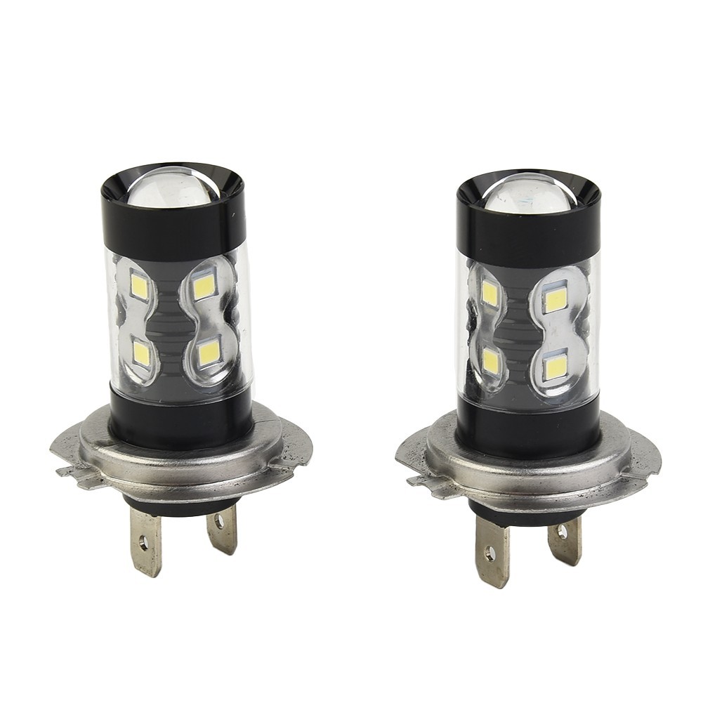 2pz Lampadine LED H7 160W Alta Potenza Fendinebbia per drl 6000K Luce Bianca - Miniatura 7