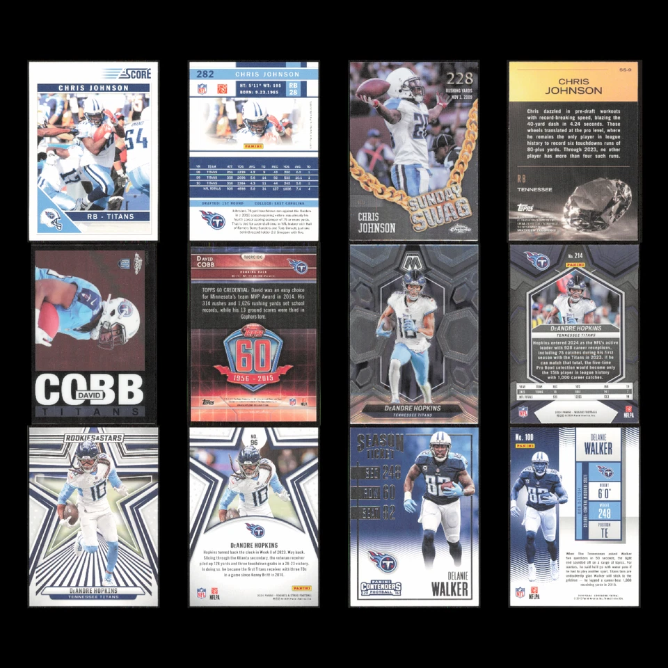 Lote de 50 tarjetas de fútbol americano de los Tennessee Titans de novato Donruss Adoree Jackson casi nuevo Foto 4 de 4