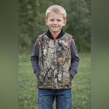 Carhartt Youth Boys' or Girls Reversible Camo Vest Size Small or Size 8