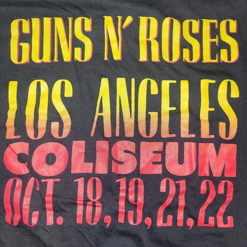 Vintage 1989 GUNS N ROSES "Stoned In L.A. LOS ANGELES COLOSEUM Tour T-Shirt M - Picture 7 of 7