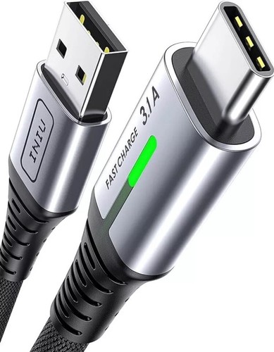 INIU USB C Charger Cable 2m 3.1A Type C Cable Fast Charging, Braided USB A to US - 第 1/7 張圖片