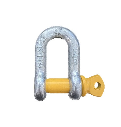 2PCS 16mm 5/8 inch D Shackles U Loop Dee Shackle Chain Link Fastener yellow pin - Picture 5 of 5
