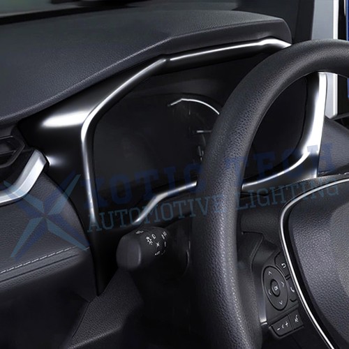 Cubierta negra brillante del dial del panel de instrumentos de la consola para Toyota RAV4 2019-2025 - Imagen 6 de 12