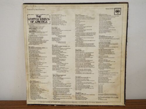 THE UNITED STATES OF AMERICA LP VINYL ALBUM - Foto 2 di 4