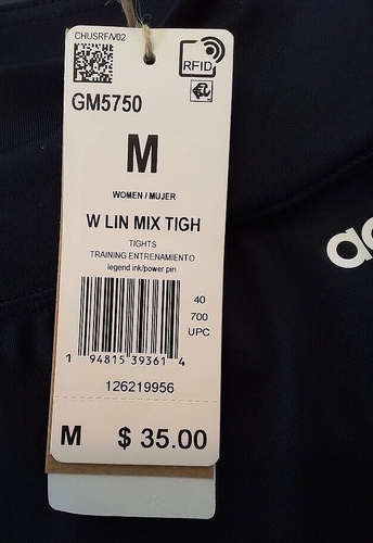 adidas Women's Gym Training Pants / Running Workout Leggings GM5750 Navy Blue - Picture 10 of 24