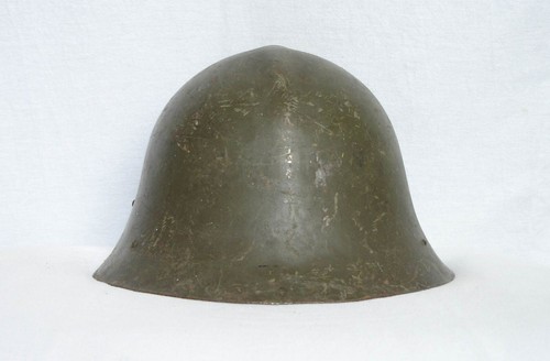 WW2 BULGARIA COMBATTIMENTO ELMETTO ACCIAIO M36 TIPO C CON DECALCOMANIA - Foto 4 di 7