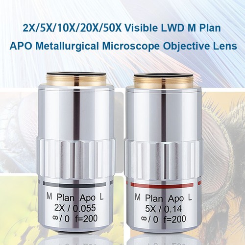 2X-50X M26 95mm Visible LWD M Plan APO Metallurgical Microscope Objective Lens - Picture 3 of 25