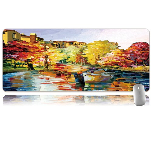 Printed Large Leather Desk Keyboard Gaming Mouse Mat Pad Laptop Computer office - Picture 11 of 60