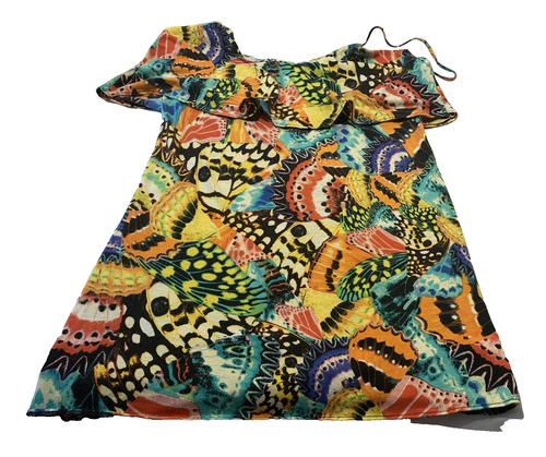 Schmetterlingsflügel S/M? Kurzes Kleid Spaghettiträger Rüschen Brust - Bild 3 von 12